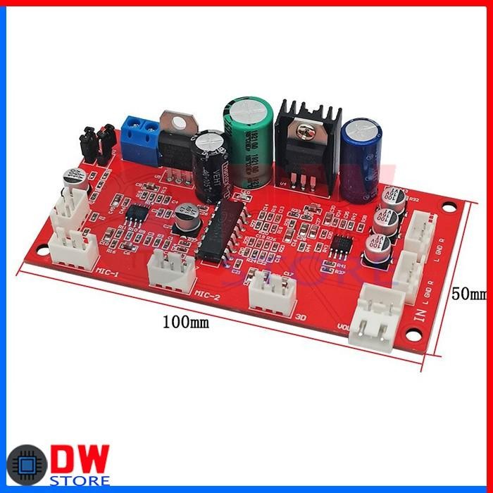 [Allthebest] Modul PT2399 AD828 Stereo Karaoke 2 Ch Microphone Echo Reverb Efek