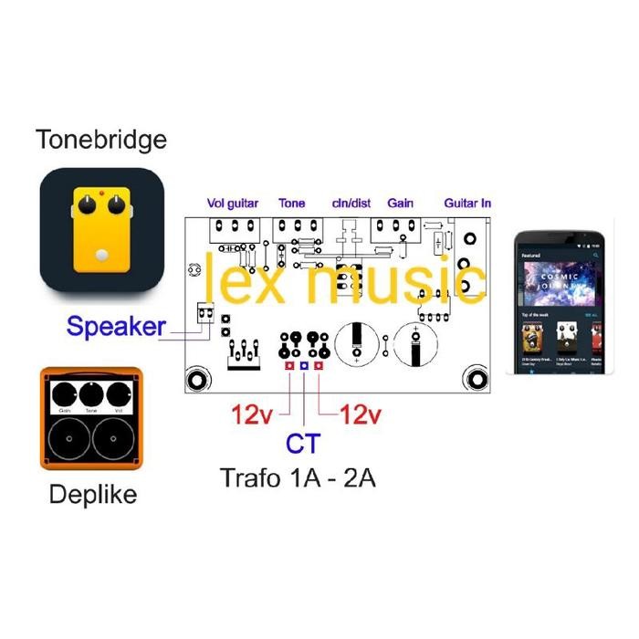 [Allthebest] kit ampli gitar mini 15watt bisa aplikasi effek