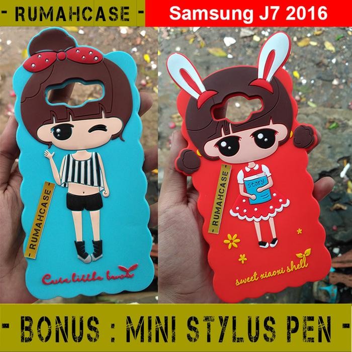 Samsung J7 2016 Litle Girl 3D Cute Soft Case Casing Karakter Silicone