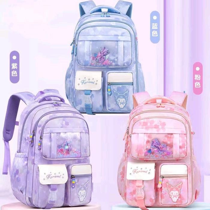 Tas Ransel Backpack Anak Cewek Tas Fashion / Tas Girl Series Tartan Sd Aksesoris