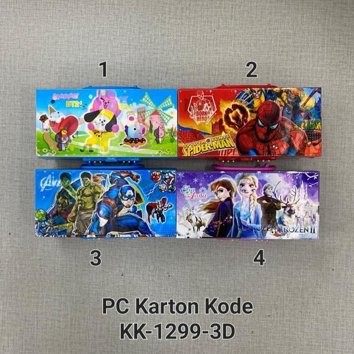 

Pencil Case Karton Karakter Kode 3 Susun KK-1299-3D / Tempat Pensil