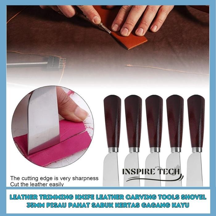 

Skiving Knife Leather Trimming Knife Diy Leather Tools Alat Kerajinan Pahat Sabuk Kertas Gagang Kayu