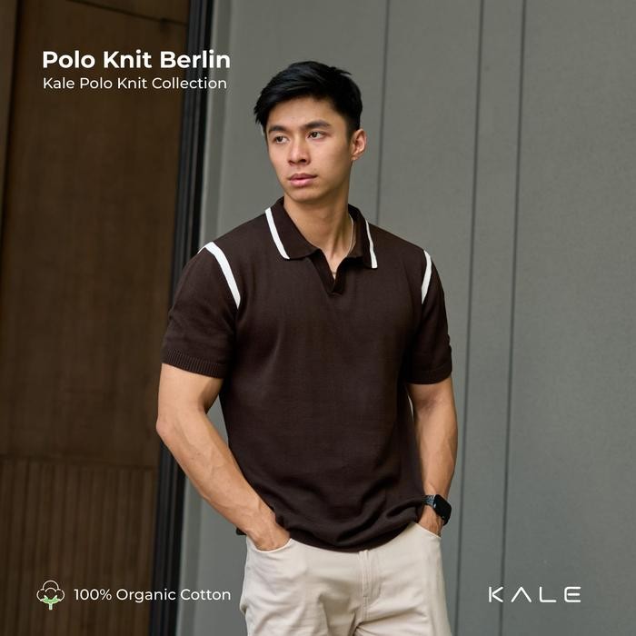 Kale BERLIN / Polo Shirt Pria / Atasan Kaos Polo Rajut Pria / Kaos Pria / Baju Kaos Pria / Kerah