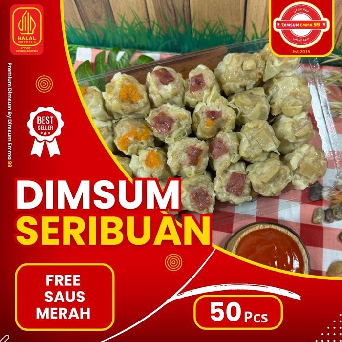

Dimsum Ayam Mini Seribuan isi 50 Pcs Free Saus Harga Reseller Halal & Frozen best seller