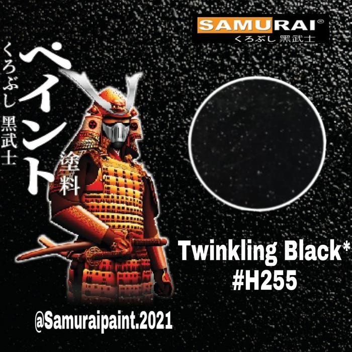 TERBARU SAMURAI PAINT TWINKLING BLACK H255 CAT SEMPROT SAMURAI HITAM METALIK