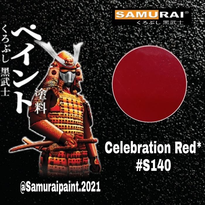 TERMURAH SAMURAI PAINT CELEBRATION RED S140 CAT SEMPROT SAMURAI WARNA MERAH