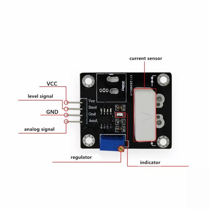 Wcs1700 Sensor Arus Ac Dc Hall Current Max 70A Analog & Digital Output