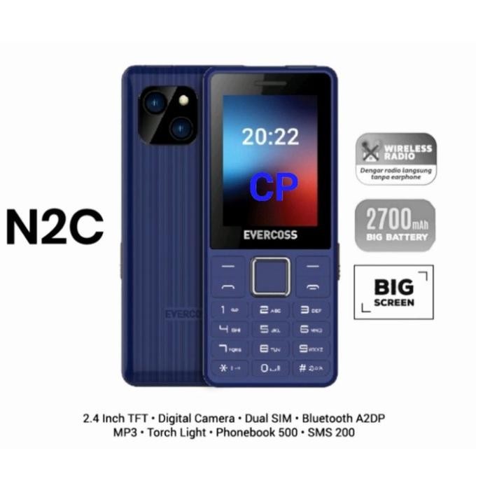(Expert) Evercoss N2C - Layar 2.4 Inch - Dual Sim - Camera - MP3 - RADIO FM -