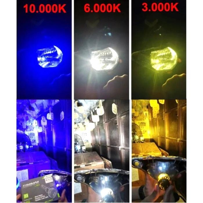 Lampu Depan Led Luminos Z3 Led 3 Warna Universal Motor Bebek & Matic