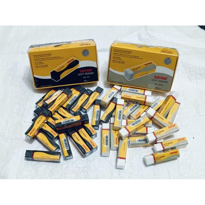 

FLASH SALE PENGHAPUS KARET JOYKO / PENGHAPUS HITAM & PUTIH 1 PAK ISI 30 PCS / 15 PCS
