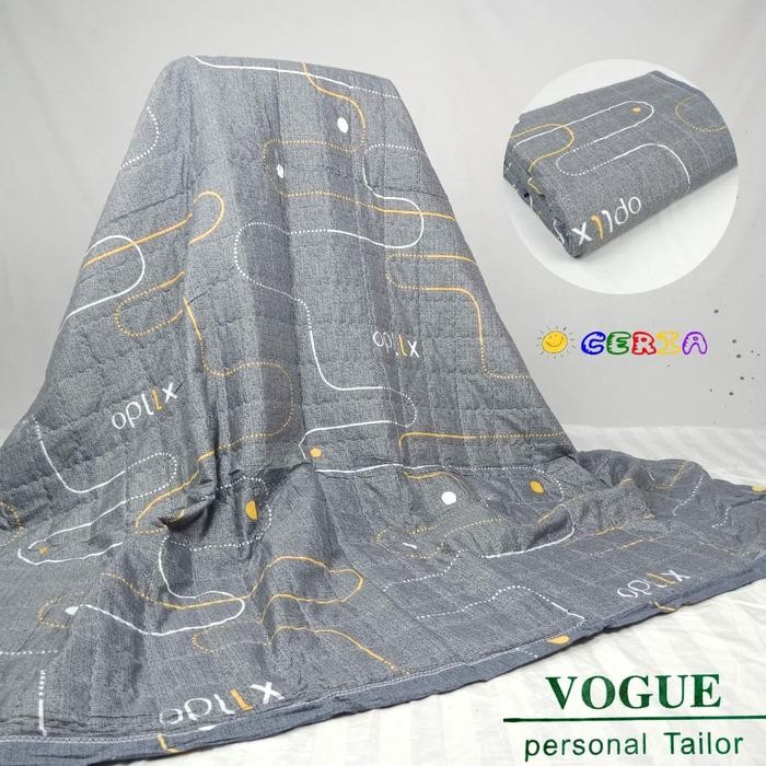 Selimut Traveling Katun Vogue Ceria Love Square 180x200 Grey