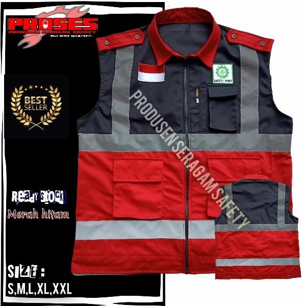 ROMPI SAFETY VEST TASLAN WATER PROOF-ROMPI SAFETY PROYEK-ROMPI KERAH