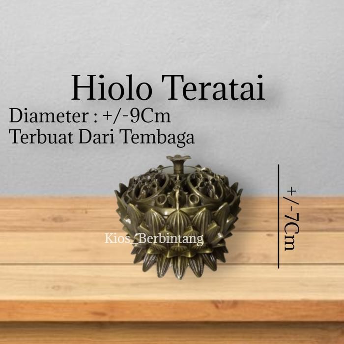fifia Hiolo Dupa Teratai Tempat Bakar Dupa Tembaga 9Cm