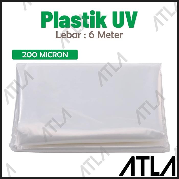 PREMIUM Plastik UV 6 Meter Transparan Green House Film Tutup Atap Kolam Bening