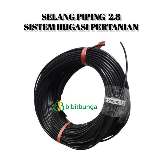 PREMIUM Selang Piping 2.8mm Irigasi Drip Tanaman Pandepun Hitam Rotan Plastik