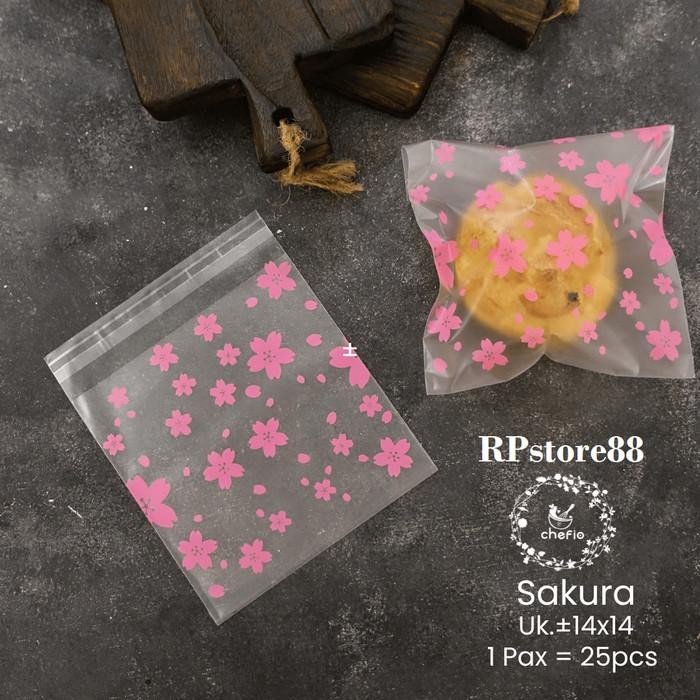 (Expert) Plastik Roti OPP Motif Bunga 14x14 Plastik Kue Cake Roti Tawar Sobek