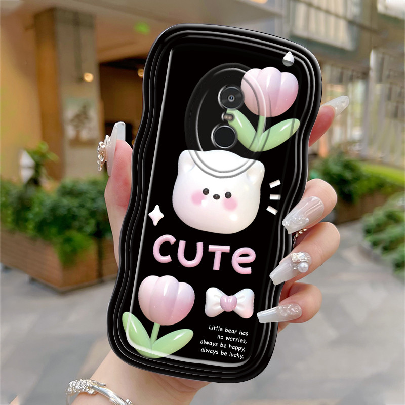 Casing Hp Untuk Xiaomi Redmi Note 4 Note 4X Note 4 Pro Case Krim gelombang Softcase Silikon Kesing B