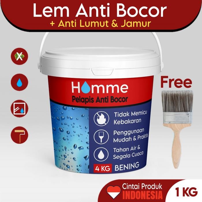 Lem Beton Transparan 4 KG Cat Pelapis Anti Bocor Cat Waterproof Genteng Bocor