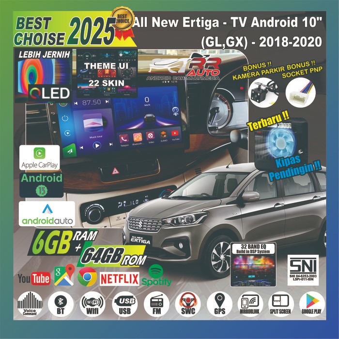 Terlaris All New Ertiga 2018-2020 Headunit Tape Mobil Android 10In Wifi