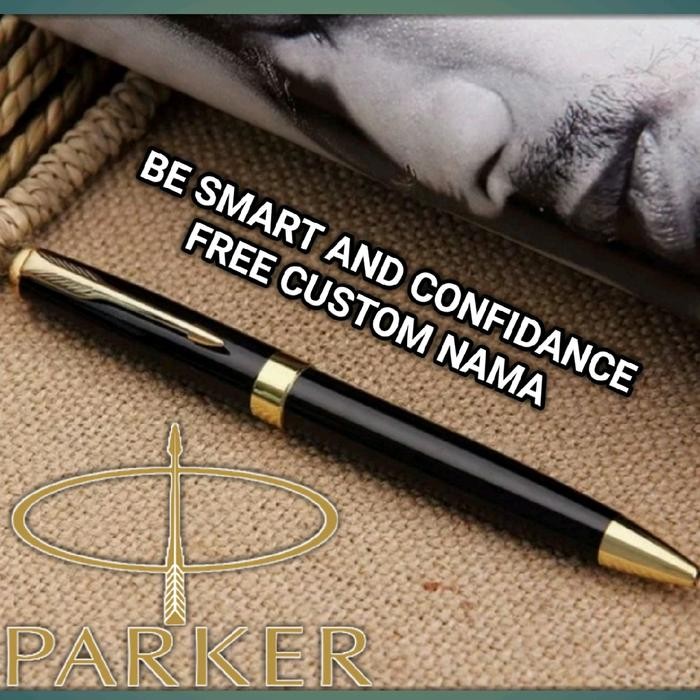 

Bollpoint Luxury Elegan Parker Gold Clip Glossy Black Gratis Box Exlusive Dan Grafir Nama Alat Tulis