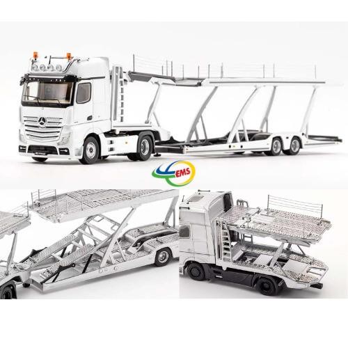 KS-069-400 - GCD MERCEDES-BENZ AMG ACTROS AUTO TRANSPORTER WHITE