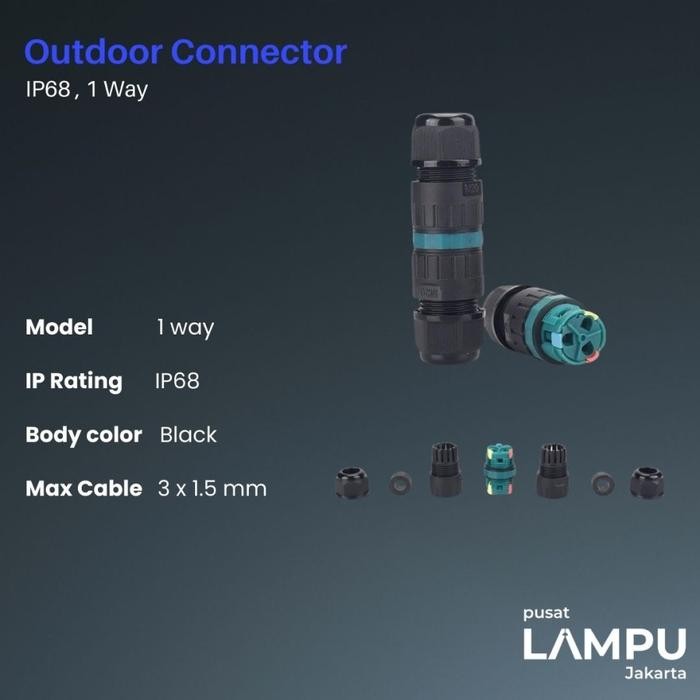 SAMBUNGAN KABEL WATERPROOF TAHAN AIR - SOKET OUTDOOR - IP CONNECTOR