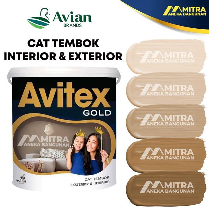 CAT TEMBOK AVITEX GOLD 5 KG / AVIAN EKSTERIOR INTERIOR / MOCCA COKLAT
