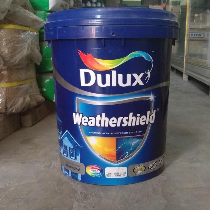 CAT TEMBOK DULUX WEATHERSHIELD 20 LITER BRILLIANT WHITE