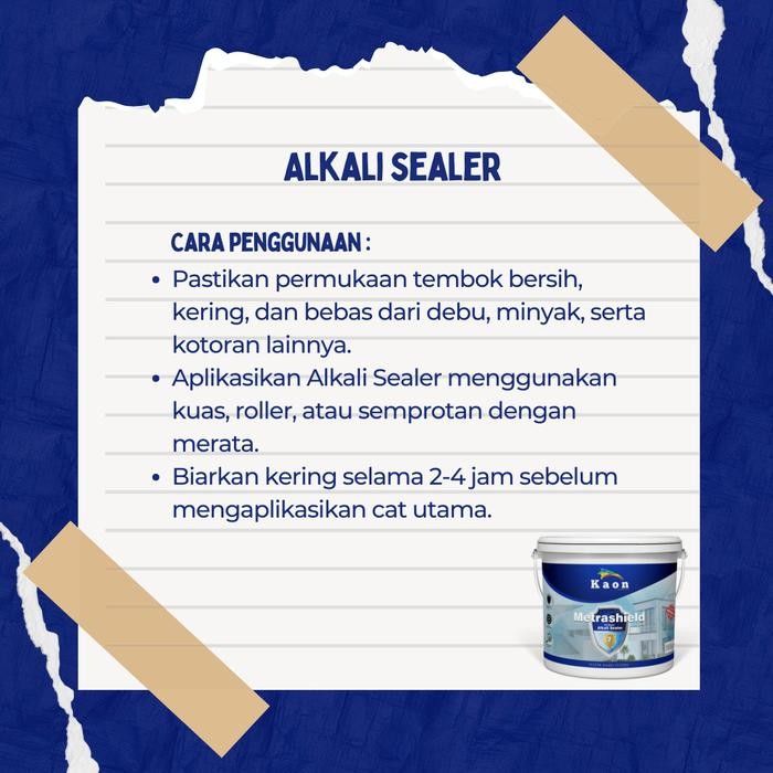 KAON PAINT - CAT DASAR ALKALI SEALER 1KG / ANTI JAMUR & PENUTUP RETAK RAMBUT
