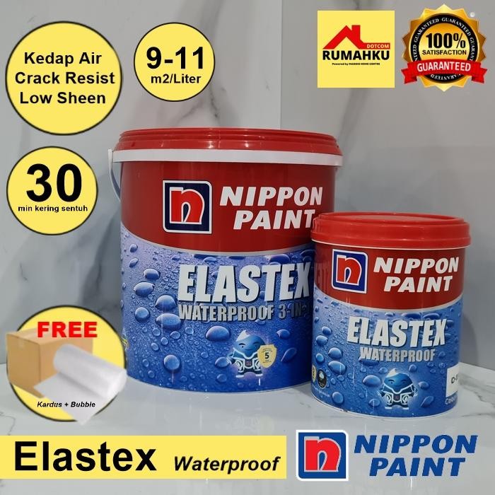 CAT TEMBOK - CAT EKSTERIOR - ELASTEX WP - WARNA BEBAS 5KG - NIPPON -