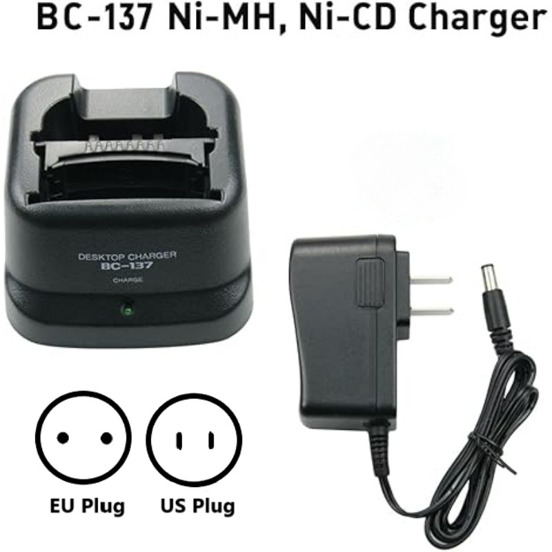 Bp-209N Bp-210N Bp-211 Battery Charger Bc-137 Rapid Charger Base For Icom Ic-A6E Ic-A24 Ic-V8 F21