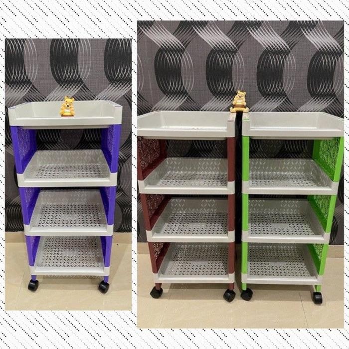 Rak plastik 4 susun / rak apartemen