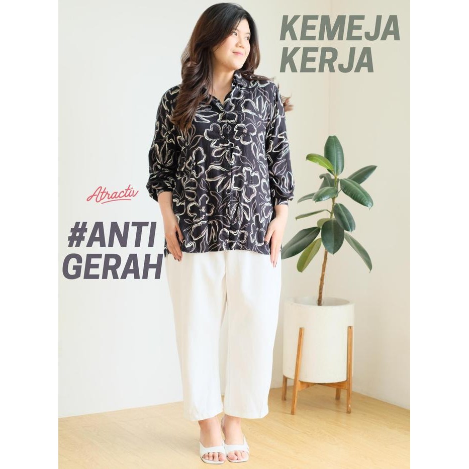 BEST SELLER ATRACTIV Kemeja Motif Bigsize Wanita XXL 3XL 5XL 6XL Kemeja Motif Jumbo Wanita