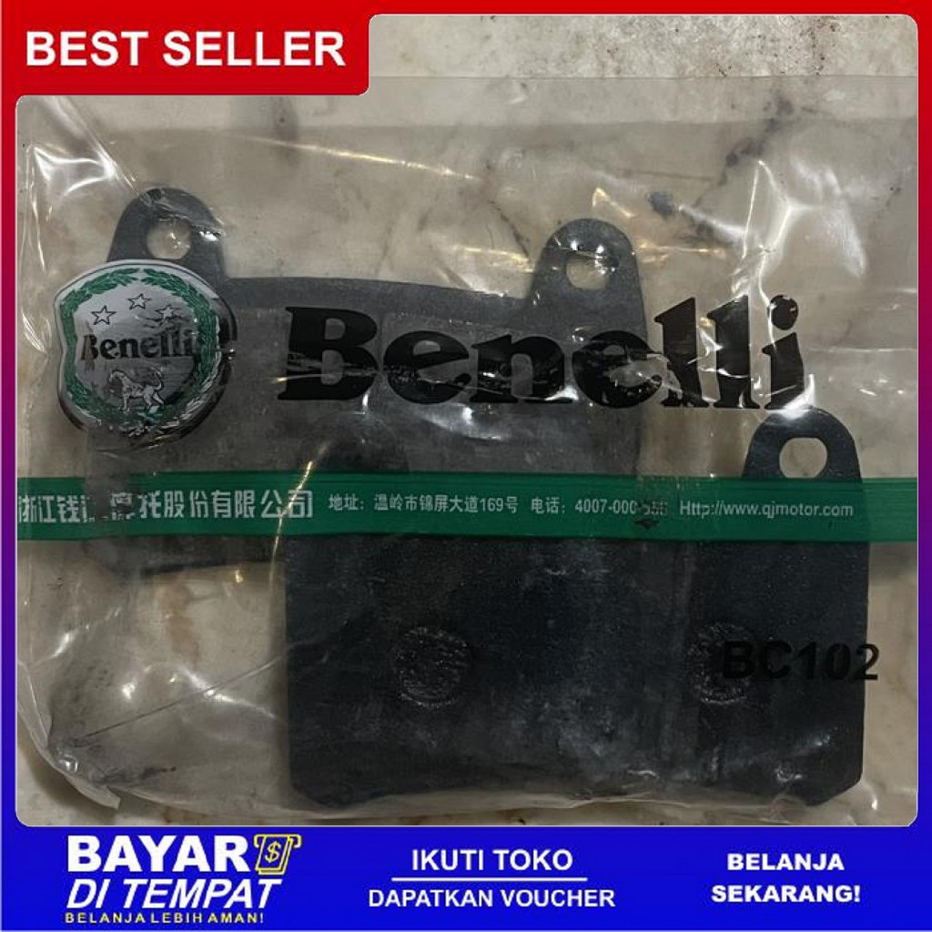FREE ONGKIR KAMPAS REM DEPAN BENELLI TNT 250 249S 4 PISTON 2 PIN BISA COD