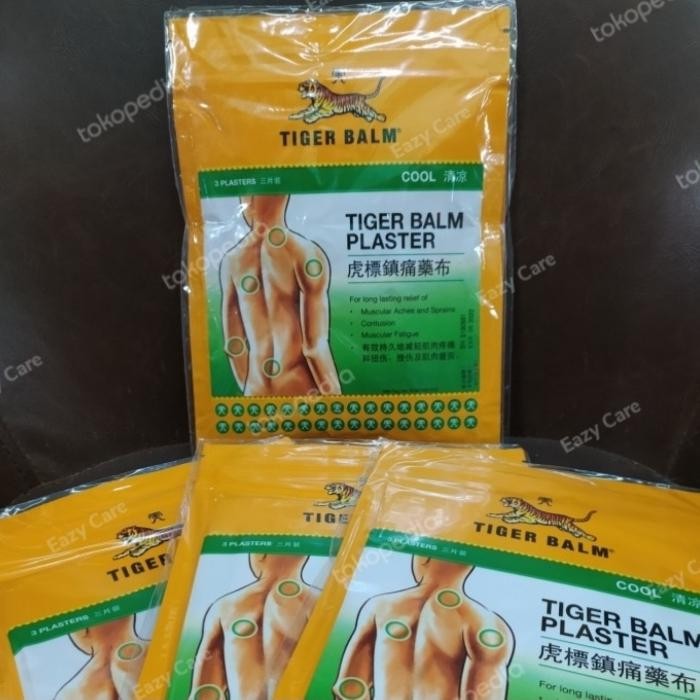 TOP" TIGER BALM PLASTER TIGER BALM WARM SINGAPORE SZ 10X14 ORIGINAL HAW PAR HEALTHCARE KUALITAS