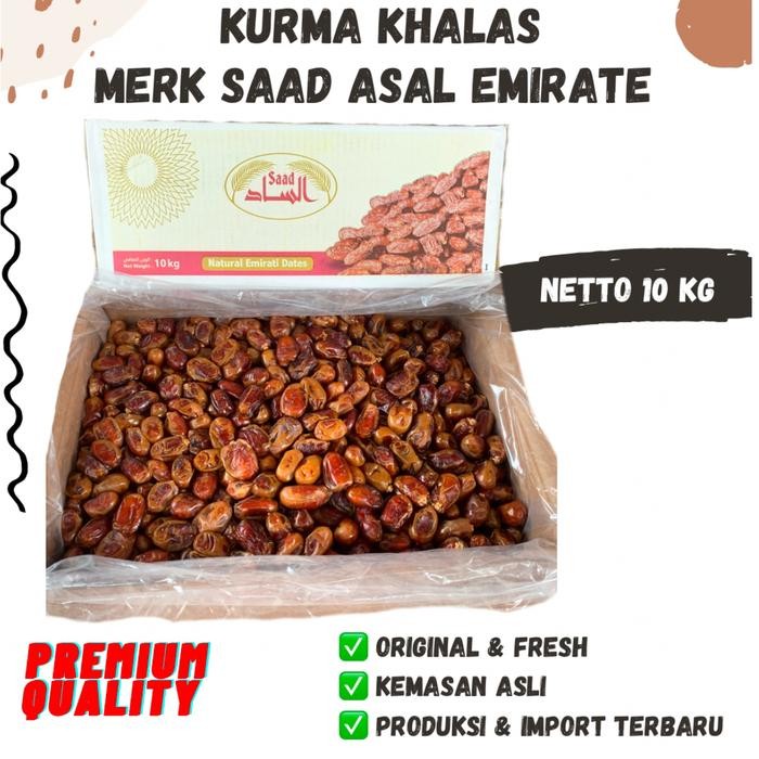 

Khalas Al-Saad Dus isi 10kg UAE Fresh Food Kurma Snacks