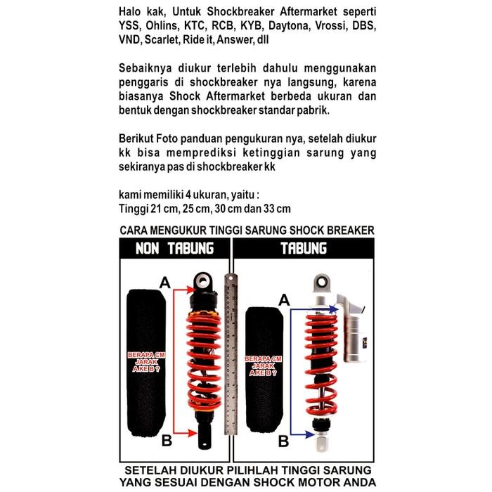 SARUNG PELINDUNG COVER SOKBREKER SHOCK BREAKER YSS MURAH BAHAN BAGUS