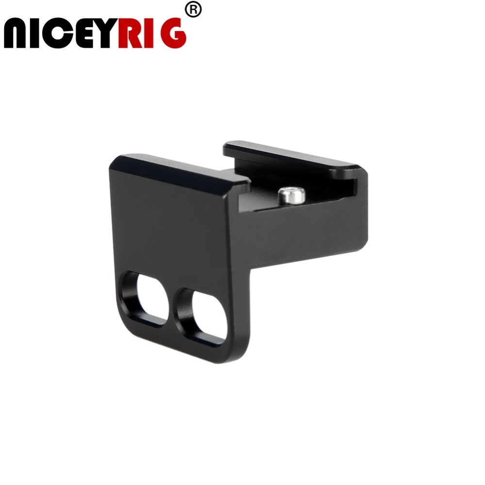 IMPORT NICEYRIG Cold Shoe Mount 1/4" Screw Hot Shoe Stand Camera Cage Rig 1/4 Cold Shoe Flash