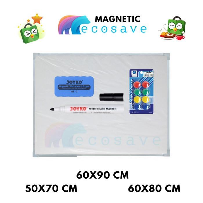 

Whiteboard 60x90 cm Magnetic Papan Tulis Gantung EcoSave 60 x 90