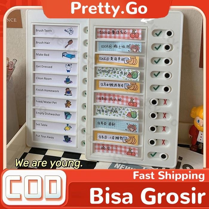 

Papan Checklist Daily To Do List Jadwal Belajar Aesthetic Alat Tulis Time Table My Chores Memo Board