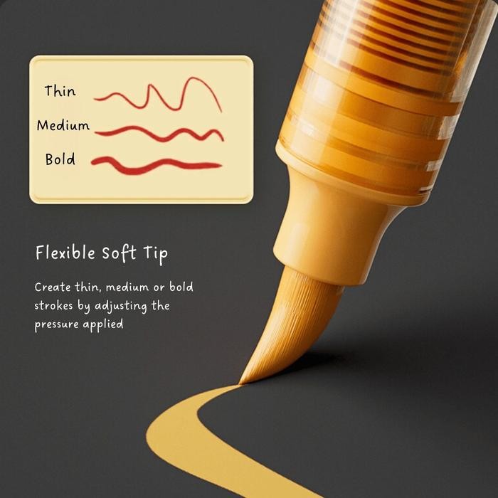 

ENMY Acrylic Marker Soft Tip Pen Paint Drawing Colouring Painting Art Pen Tinta Stationery