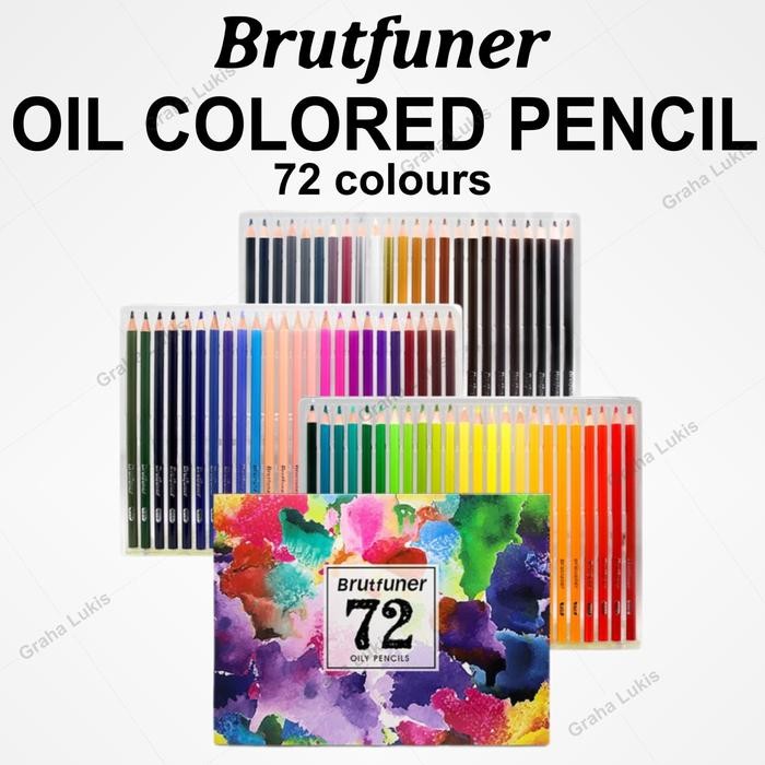 

BRUTFUNER Oil Base Color Pencil / Pensil Warna Set 72 Warna