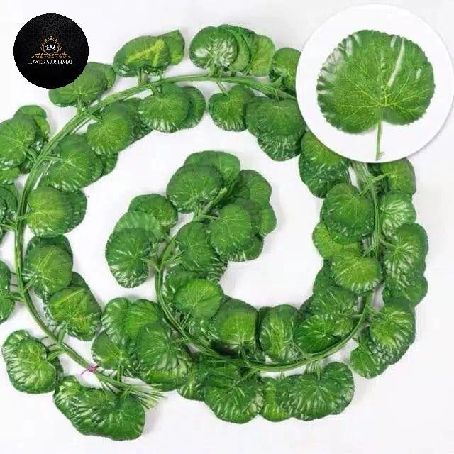 daun juntai rambat bulat 1Lusin artificial plastik