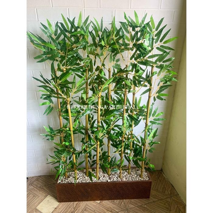 Bambu Partisi Ruangan 120cm- Bambu Penyekat Ruangan - Bambu Partisi Artifisial - Bambu Partisi