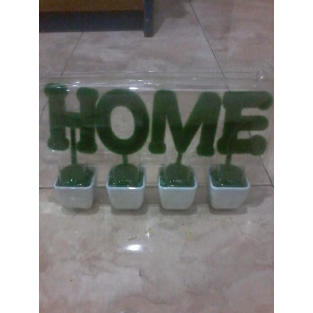 tulisan love dan home/bunga hias/bunga plastik