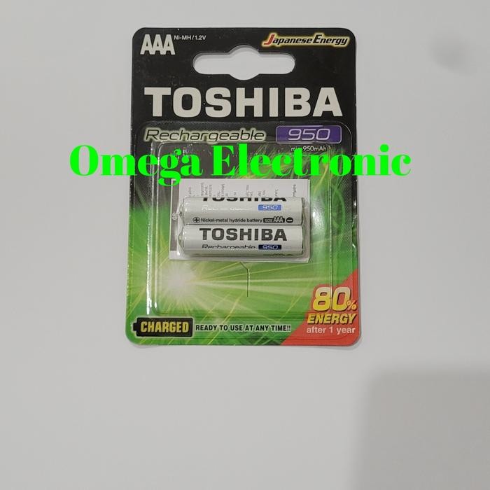 Toshiba Baterai A3 AAA 950mAh Rechargeable Battery 950 mAh Baterai Isi Ulang