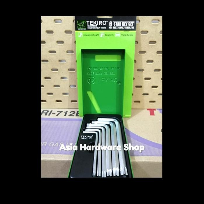 Star Key Set Isi 6 Pcs Kunci L Bintang T25 T30 T40 T45 T50 T55 TEKIRO
