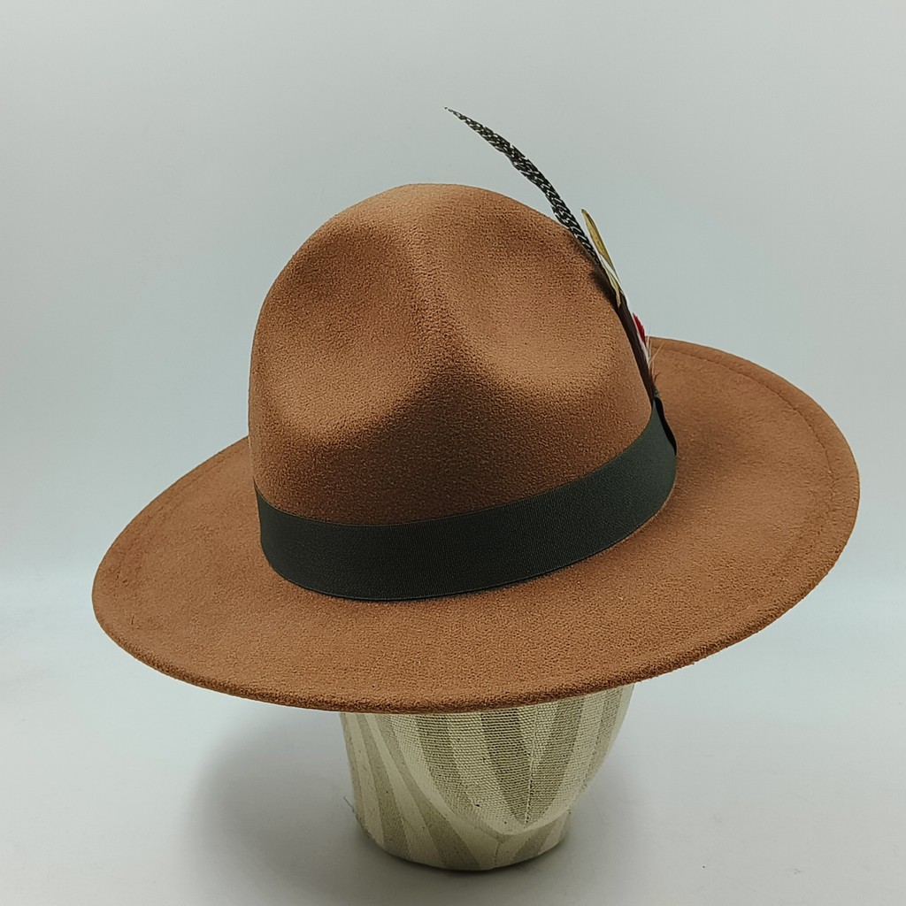 Feather Fedora Hat Men Ranger Hat Special Top Hat funny hat Sergeant hat Jazz hat Scout Hat Panama