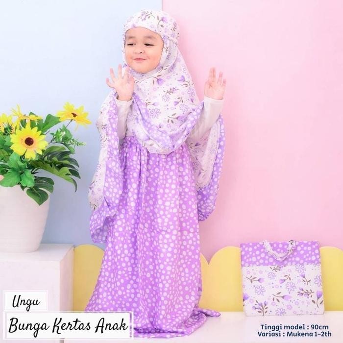 Mukena Anak 1 2 3 4 5 6 7 Tahun Bahan Adem Rayon Premium