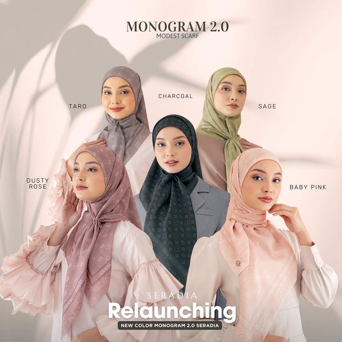 Seradia Hijab Segi Empat Monogram 2.0 2